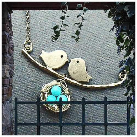 Love Birds Necklace-JewelryKorner-com