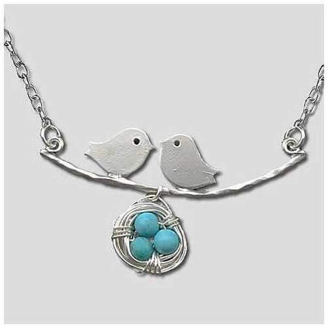 Love Birds Necklace-JewelryKorner-com