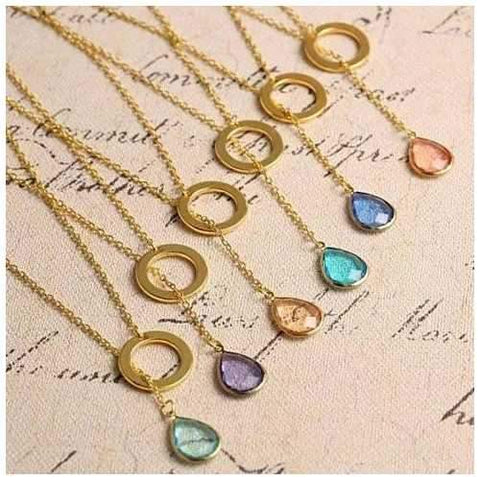 Lucky Luminous Crystal Lariat style Necklace-JewelryKorner-com