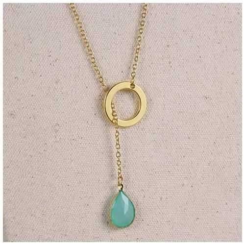 Lucky Luminous Crystal Lariat style Necklace-JewelryKorner-com