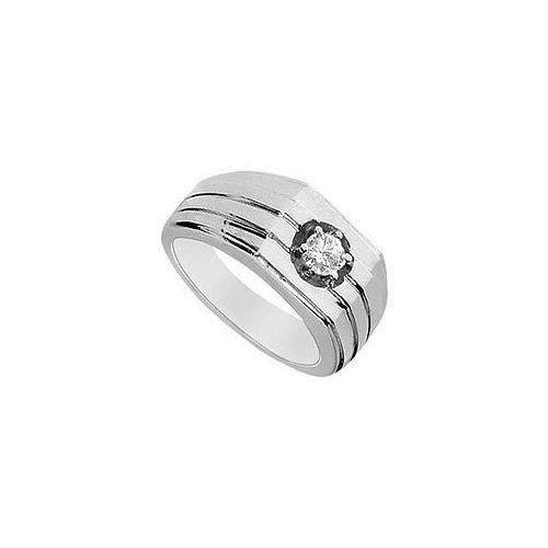 Mens Diamond Ring : 14K White Gold - 0.25 CT Diamonds-JewelryKorner-com