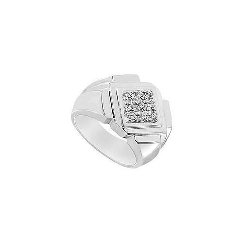 Mens Diamond Ring : 14K White Gold - 0.25 CT Diamonds-JewelryKorner-com