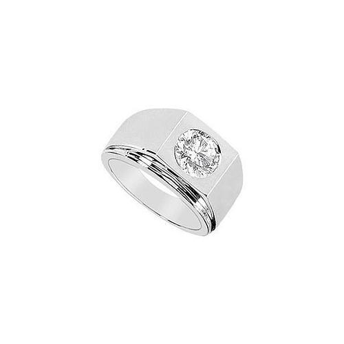 Mens Diamond Ring : 14K White Gold - 0.25 CT Diamonds-JewelryKorner-com