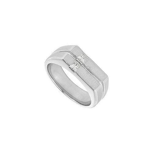 Mens Diamond Ring : 14K White Gold - 0.40 CT Diamonds-JewelryKorner-com