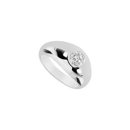 Mens Diamond Ring : 14K White Gold - 0.50 CT Diamonds-JewelryKorner-com