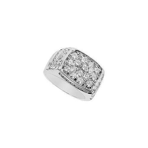 Mens Diamond Ring : 14K White Gold - 2.65 CT Diamonds-JewelryKorner-com
