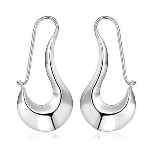 MOON DANCE Silver Crescent Earrings-JewelryKorner-com