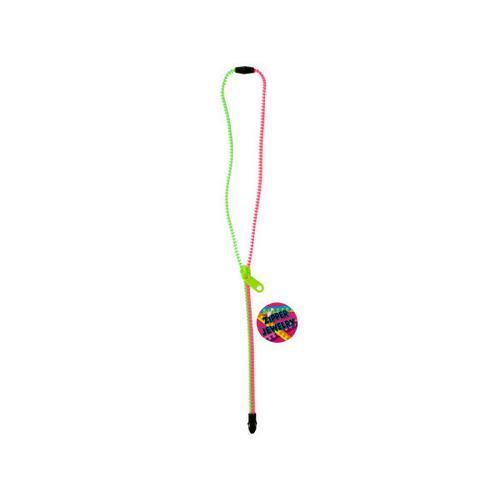 Neon Zipper Necklace ( Case of 72 )-JewelryKorner-com