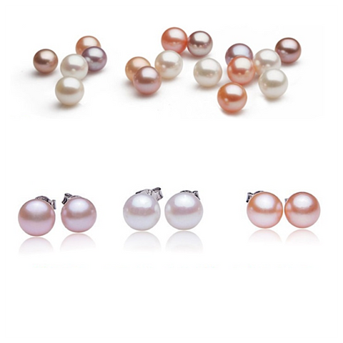 Pearl Trio Set of Three Pearl and Sterling Silver Earrings-JewelryKorner-com