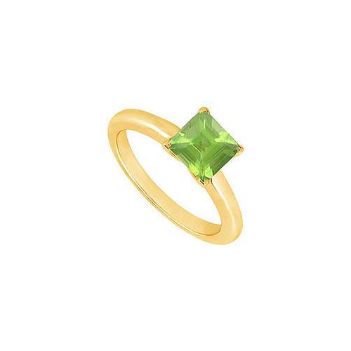 Peridot Ring : 14K Yellow Gold - 0.75 CT TGW-JewelryKorner-com