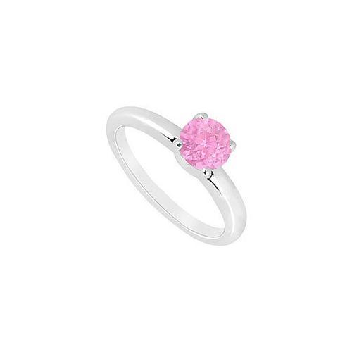 Pink Topaz Ring : 14K White Gold - 1.00 CT TGW-JewelryKorner-com