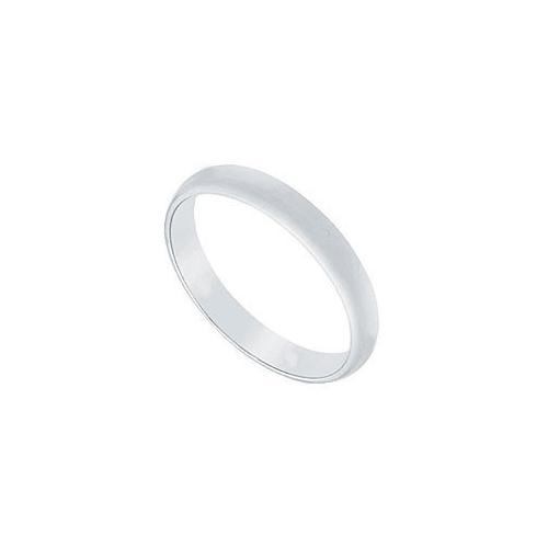 Platinum 2.5MM Comfort Fit Half Round Wedding Band-JewelryKorner-com