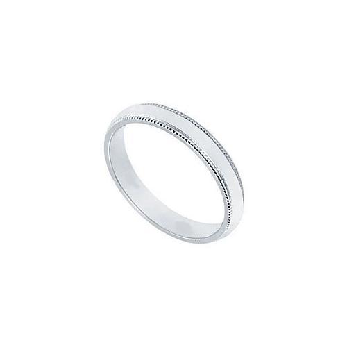 Platinum 2.5MM Comfort Fit Milgrain Wedding Band-JewelryKorner-com