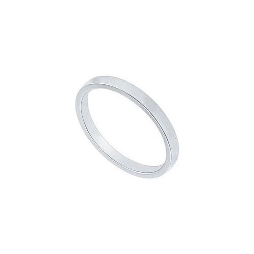 Platinum 2MM Flat Non-Comfort Fit Wedding Band-JewelryKorner-com