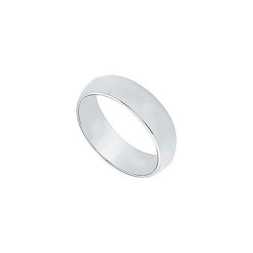 Platinum 5MM Comfort Fit Half Round Wedding Band-JewelryKorner-com