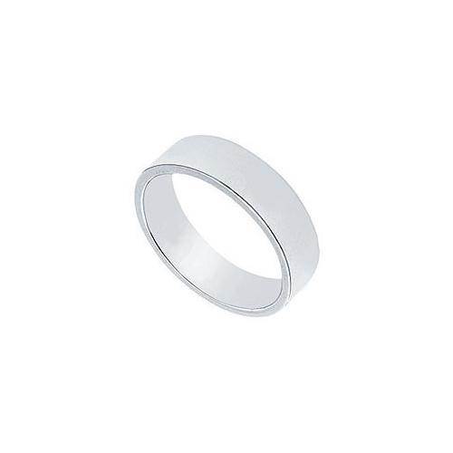 Platinum 5MM Flat Non-Comfort Fit Wedding Band-JewelryKorner-com