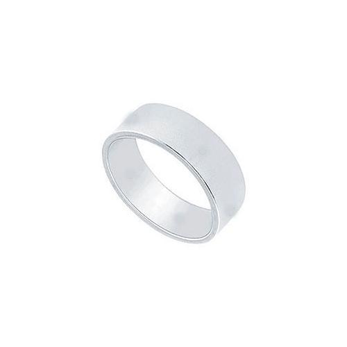 Platinum 6MM Flat Non-Comfort Fit Wedding Band-JewelryKorner-com