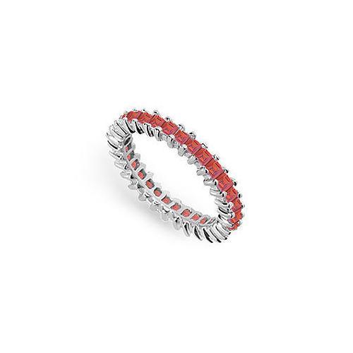 Ruby Eternity Band : 14K White Gold  2.00 CT TGW-JewelryKorner-com