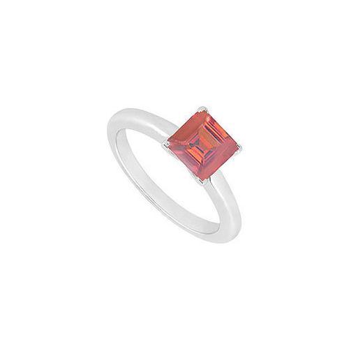 Ruby Ring : 14K White Gold - 0.75 CT TGW-JewelryKorner-com