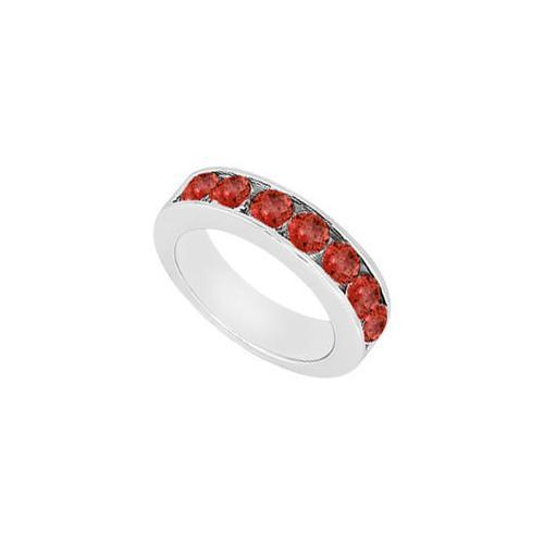 Ruby Wedding Band : 14K White Gold - 0.50 CT TGW-JewelryKorner-com