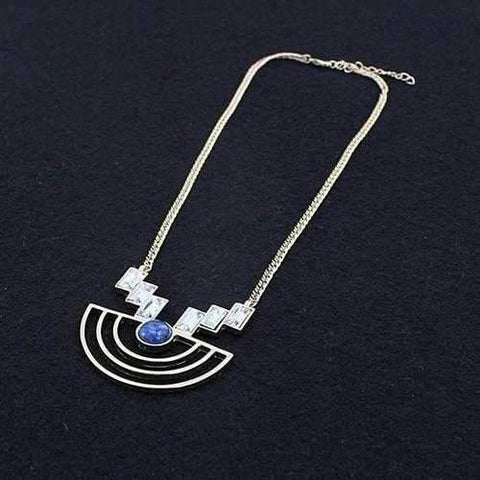 Sailboat Necklace With Natural Gemstones and Crystals-JewelryKorner-com