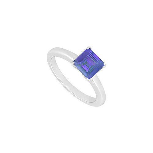 Sapphire Ring : 14K White Gold - 0.75 CT TGW-JewelryKorner-com