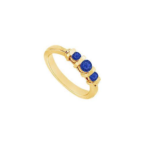 Sapphire Ring : 14K Yellow Gold - 1.00 CT TGW-JewelryKorner-com