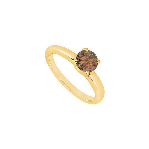 Smoky Topaz Ring : 14K Yellow Gold - 1.00 CT TGW-JewelryKorner-com