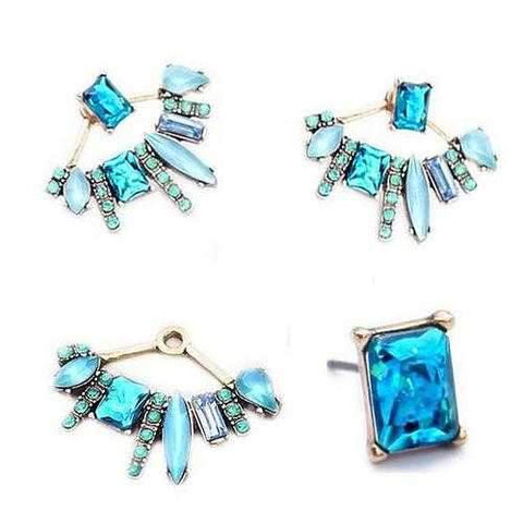 Something New Something Blue Earrings In Semi Precious Sapphire-JewelryKorner-com