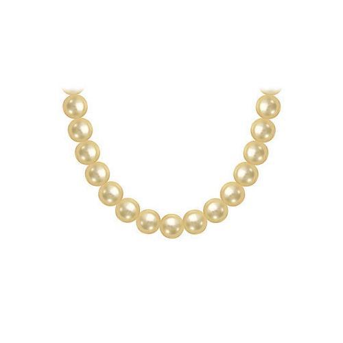 South Sea Pearl Necklace : 18K Yellow Gold 10.00 - 12.00 MM-JewelryKorner-com