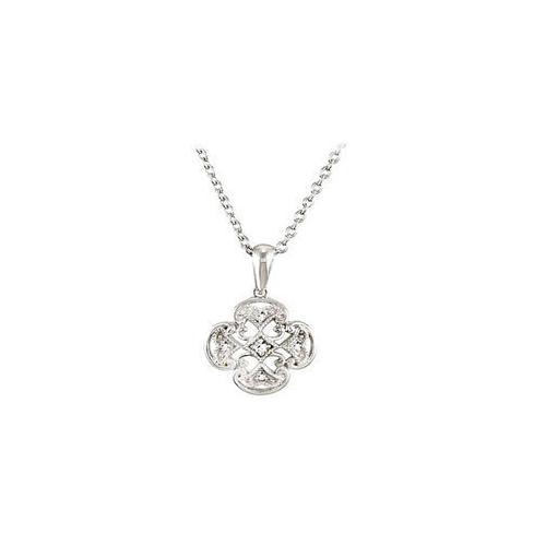 Sterling Silver 0.03 CT TW Diamond 18" Necklace-JewelryKorner-com