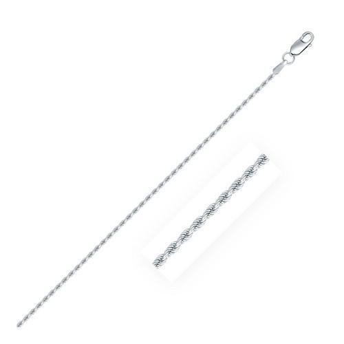 Sterling Silver 1.4mm Diamond Cut Rope Style Chain, size 16''-JewelryKorner-com