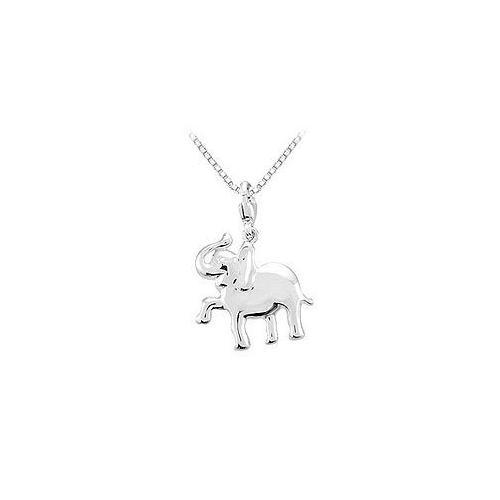Sterling Silver Charming Animal Elephant Charm Pendant-JewelryKorner-com