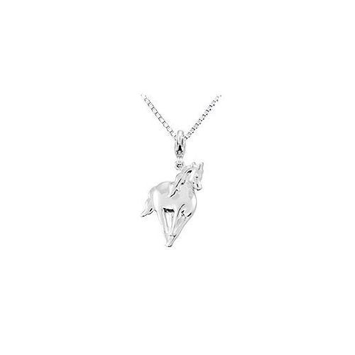 Sterling Silver Charming Animal Horse Charm Pendant-JewelryKorner-com