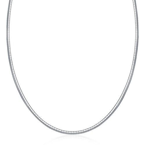 Sterling Silver Classic Omega Chain Necklace (3.0mm), size 16''-JewelryKorner-com