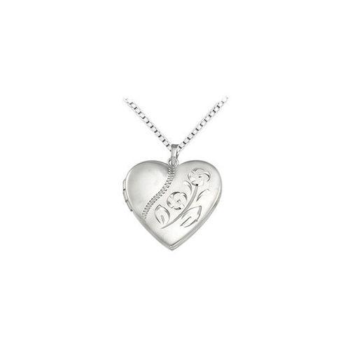 Sterling Silver Heart Locket Pendant - 21.00 X 20.00 MM-JewelryKorner-com