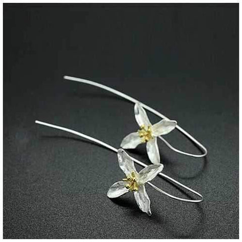 Straight from the Valley Amazing Flower Earrings made in Sterling Silver-JewelryKorner-com