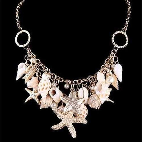 Sweet Nature Necklace With Sea Shells-JewelryKorner-com