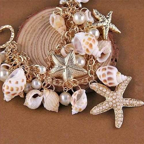 Sweet Nature Necklace With Sea Shells-JewelryKorner-com