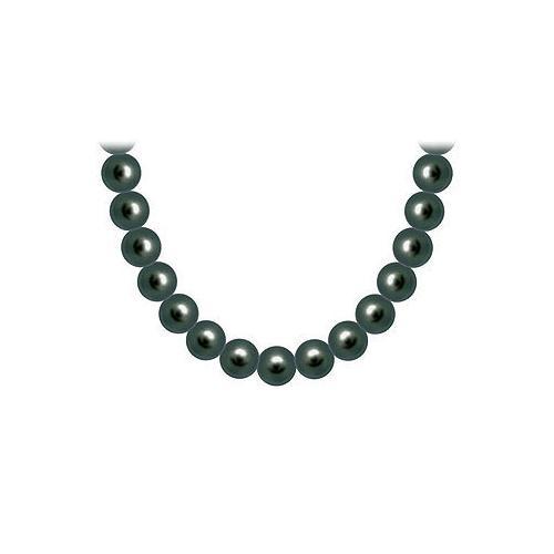 Tahitian Pearl Necklace : 18K White Gold 10.00 - 12.00 MM-JewelryKorner-com