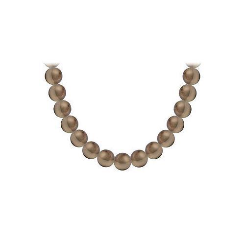 Tahitian Pearl Necklace : 18K White Gold 10.00 - 12.00 MM-JewelryKorner-com