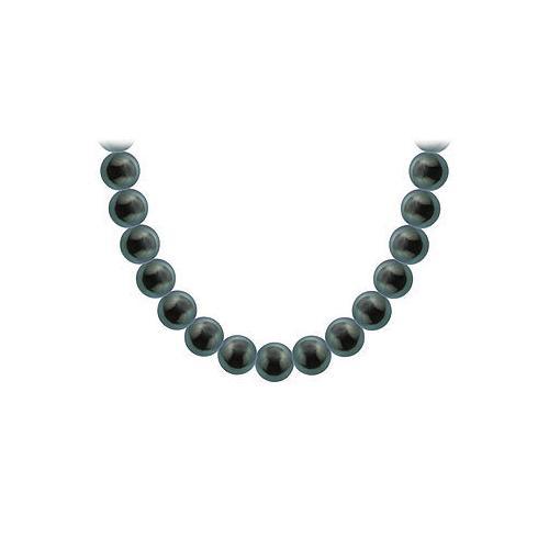 Tahitian Pearl Necklace : 18K White Gold 10.00 - 12.00 MM-JewelryKorner-com