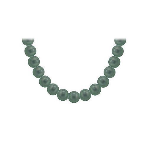 Tahitian Pearl Necklace : 18K White Gold 12.00 - 14.00 MM-JewelryKorner-com