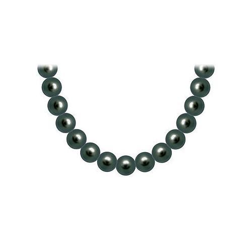 Tahitian Pearl Necklace : 18K White Gold 12.00 - 14.00 MM-JewelryKorner-com
