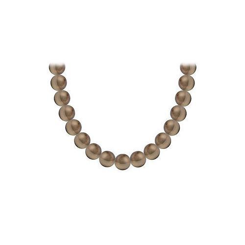 Tahitian Pearl Necklace : 18K White Gold 8.00 - 10.00 MM-JewelryKorner-com