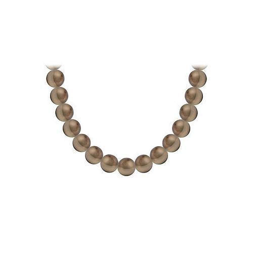 Tahitian Pearl Necklace : 18K Yellow Gold 10.00 - 12.00 MM-JewelryKorner-com
