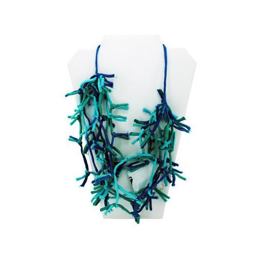 Turquoise Knotted Necklace ( Case of 16 )-JewelryKorner-com